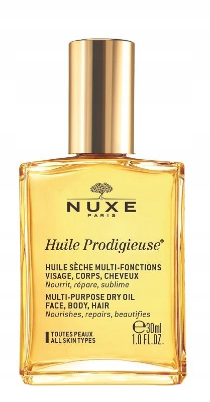 NUXE Huile Prodigieuse – Suchy olejek pielęgnacyjny do ciała, twarzy i włosów 30ml
