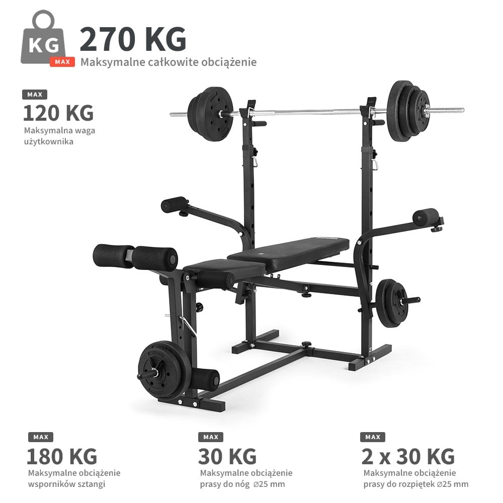 Ławka treningowa Zipro Ripped pod sztangę
