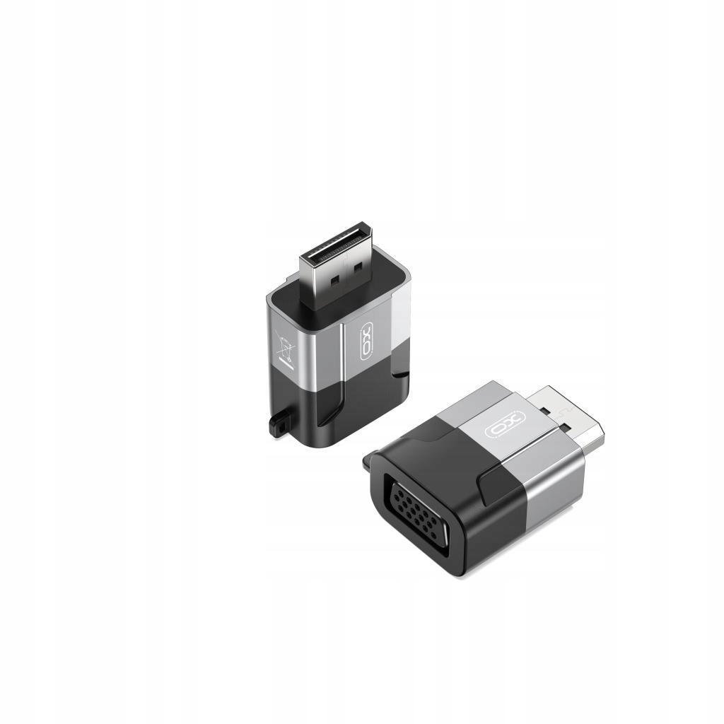XO adapter przejściówka Męski Displayport - Żeński VGA szary GB016 – Idealne połączenie dla Twojego sprzętu
