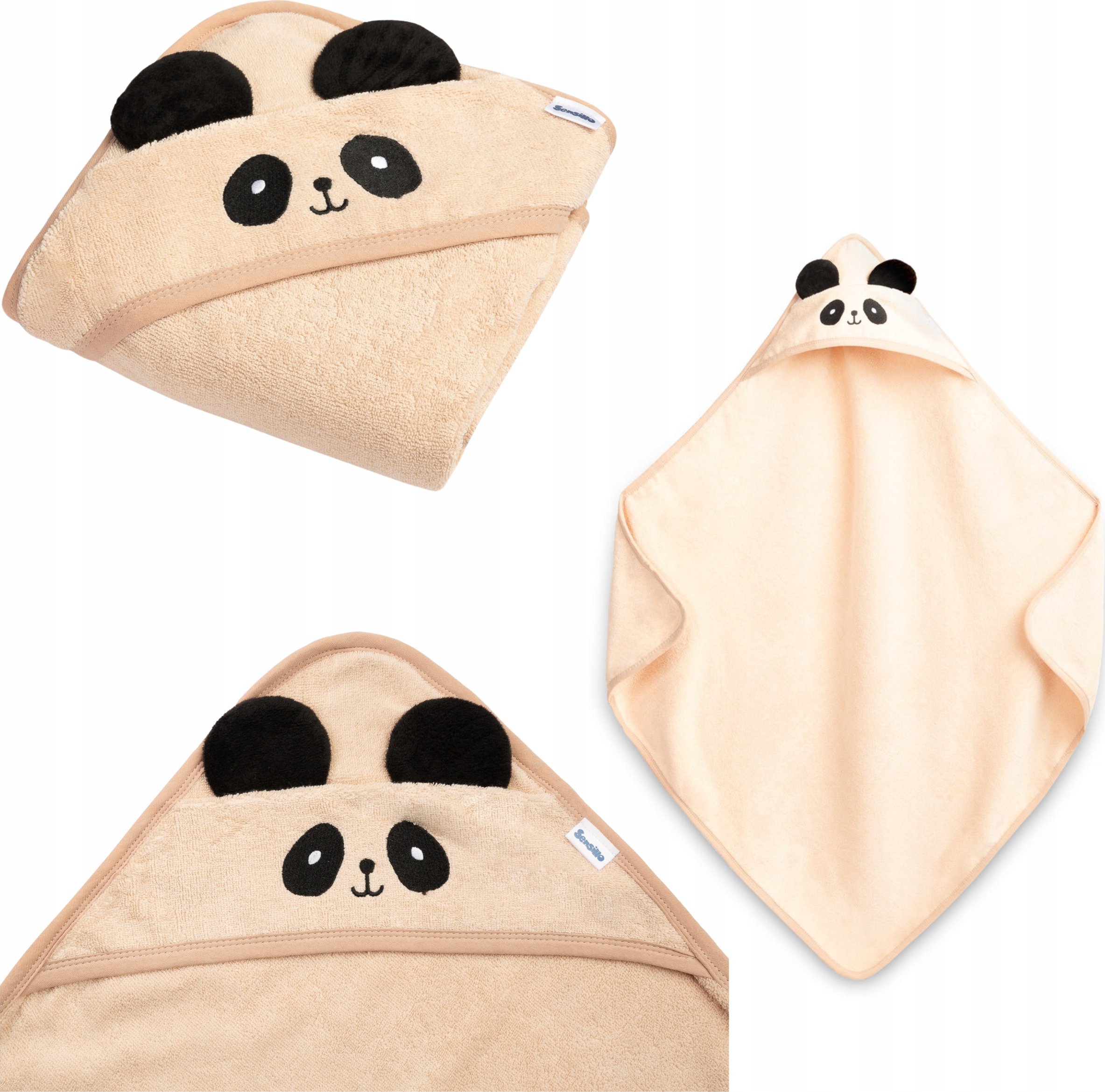 Sensillo Okrycie Kąpielowe Panda 90x90 Beżowy – Komfort i styl dla Twojego maluszka