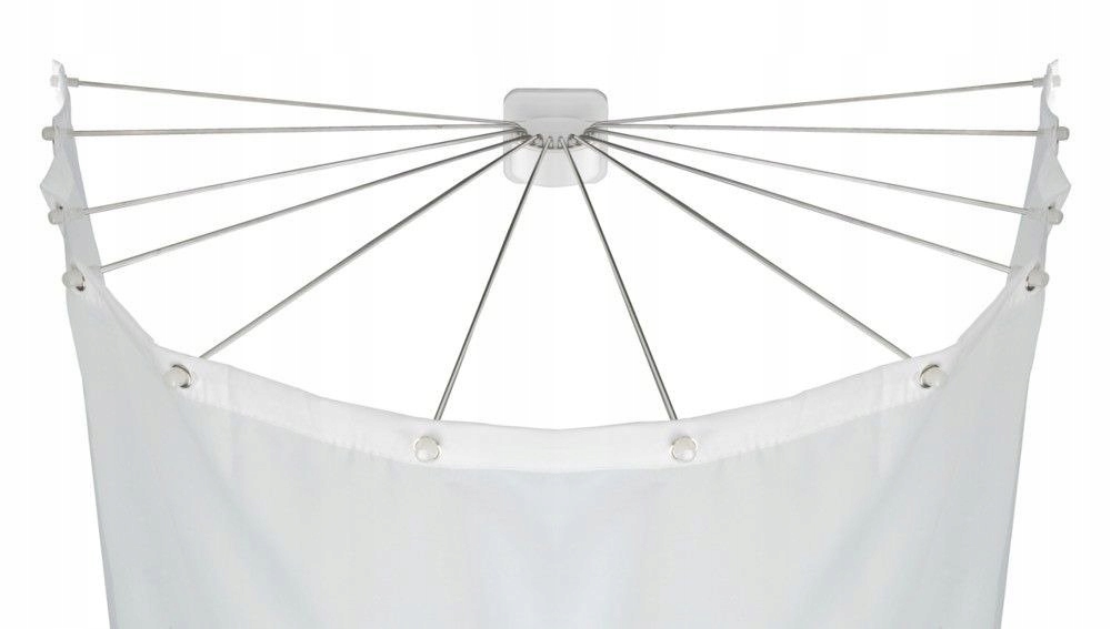 Innowacyjny design drążka prysznicowego w formie parasola