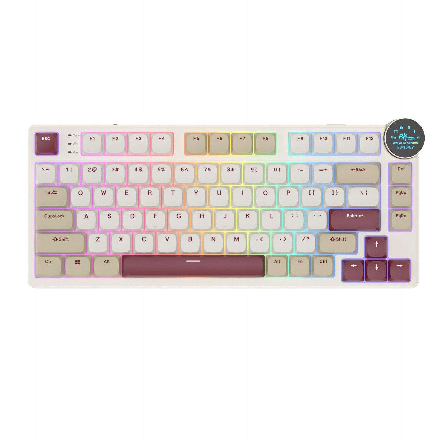 Klawiatura Mechaniczna ROYAL KLUDGE RK N80 Rosy Clouds – Idealna dla Graczy