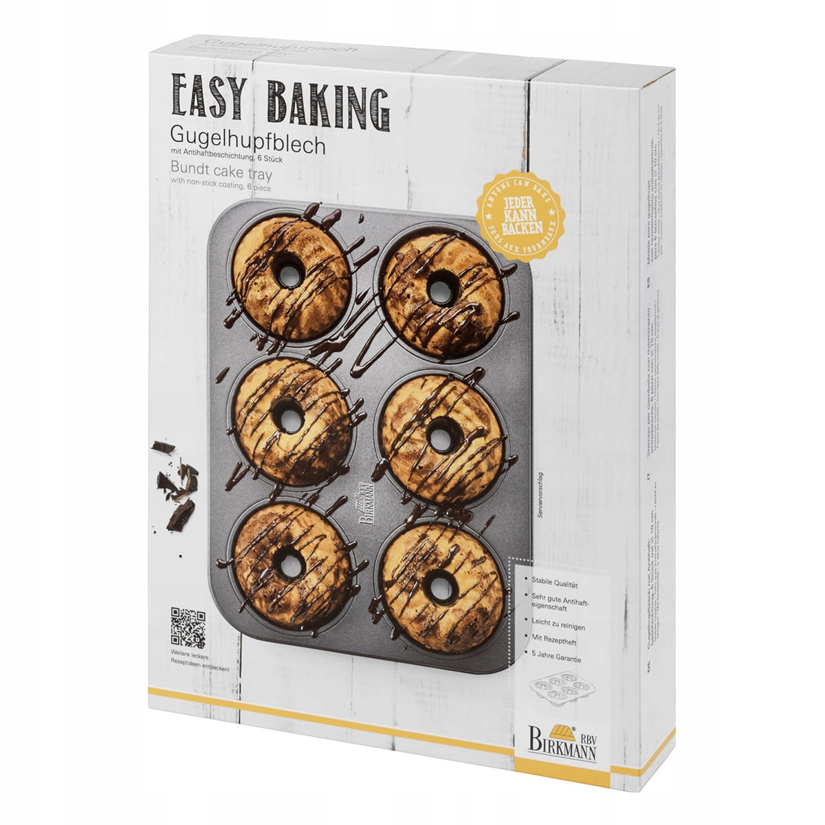 Forma do mini babeczek EASY BAKING - 6 ciastek od Birkmann