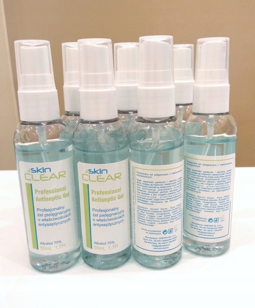 ŻEL ANTYBAKTERYJNY DO RĄK 50ML PANTHENOL 70% ALC Marka inna marka