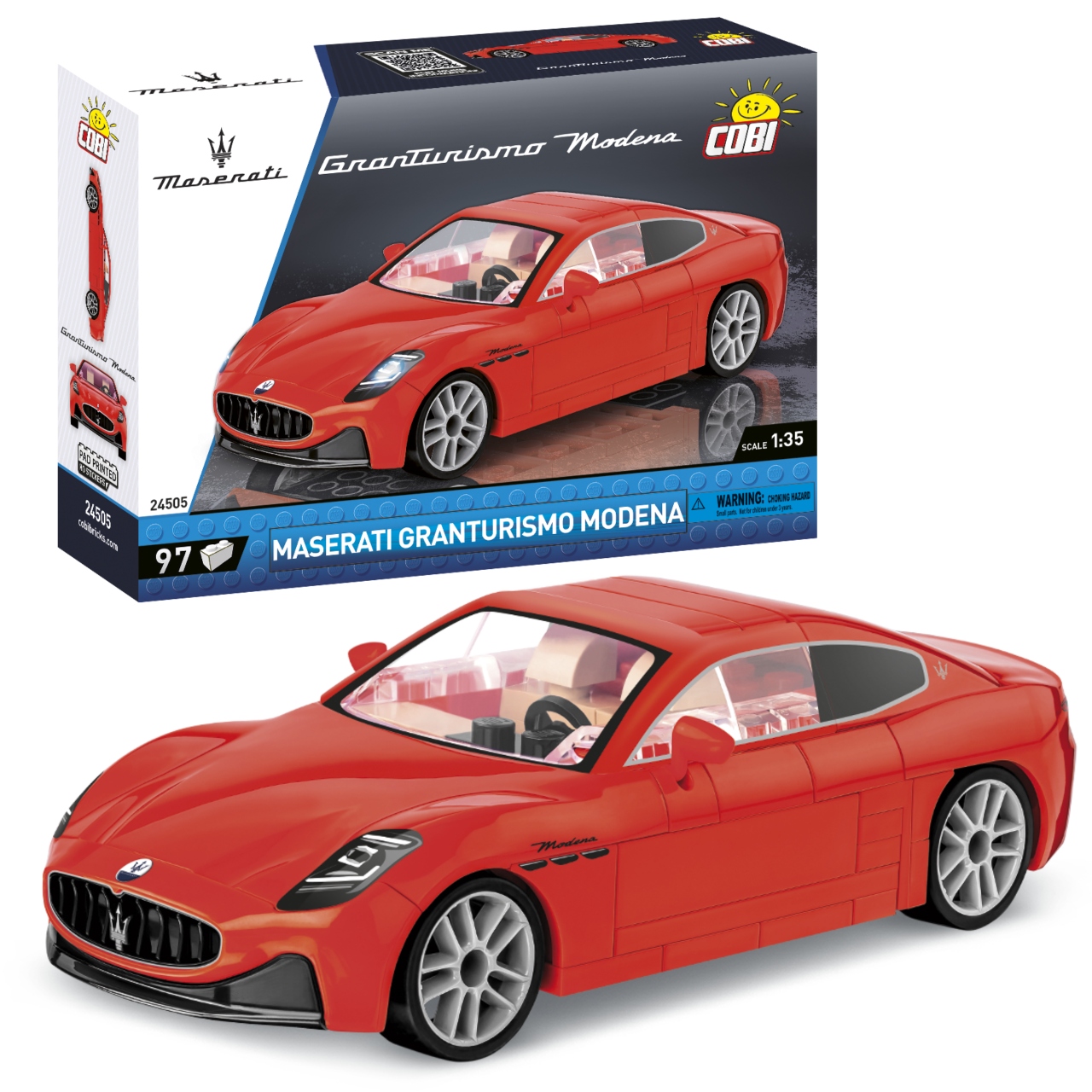 Cobi COBI 24505 Samochód Maserati GranTurismo Modena – Zestaw klocków konstrukcyjnych dla małych konstruktorów