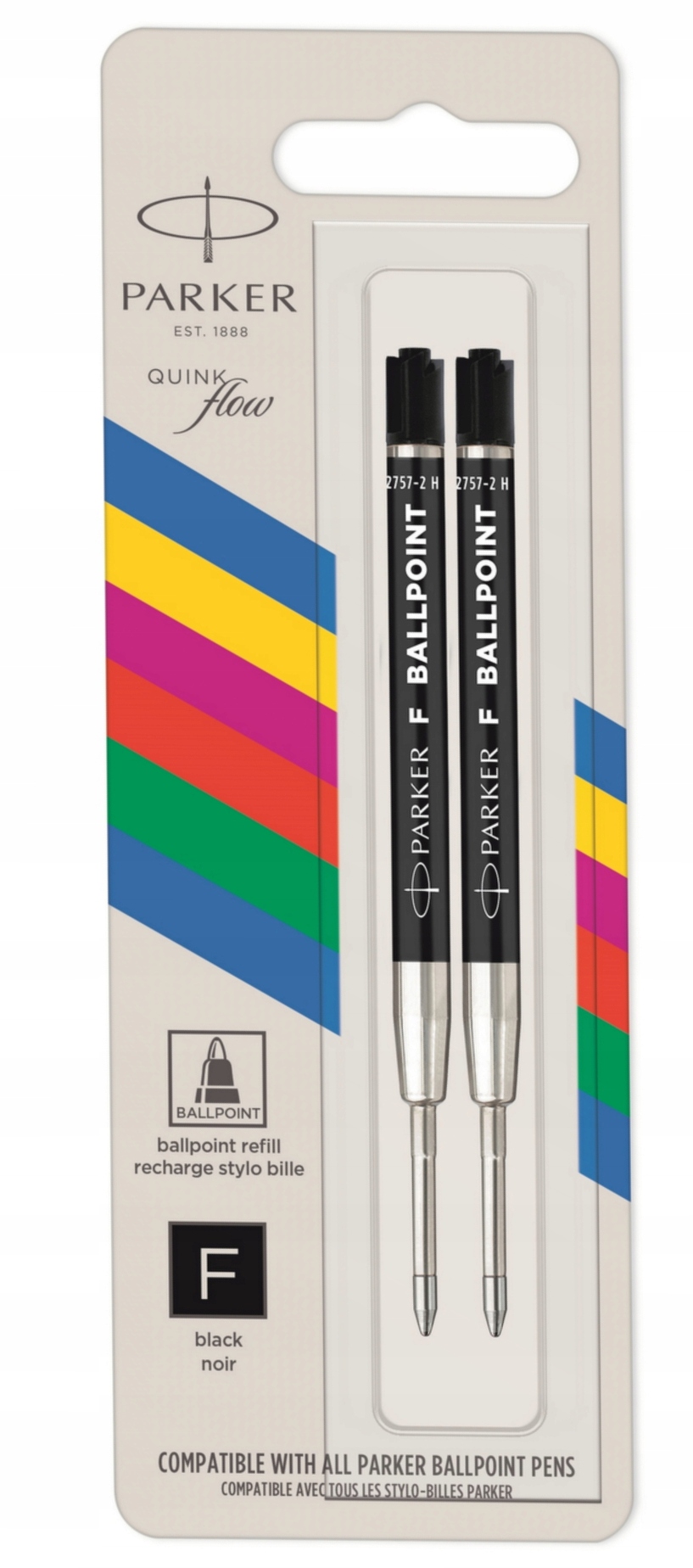 Teka Wkłady do długopisów Quinkflow czarne F – Idealne do codziennego pisania