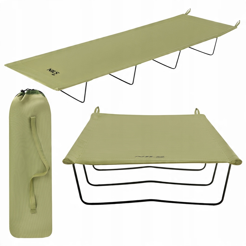 Łóżko Polowe Ultra Light Zielone NILS CAMP NC3504 – Idealne na biwaki i kempingi