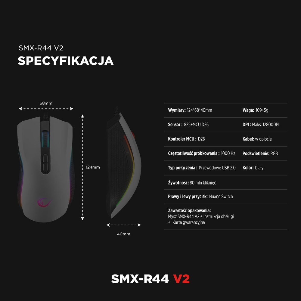 Efektowne podświetlenie RGB z 13 trybami