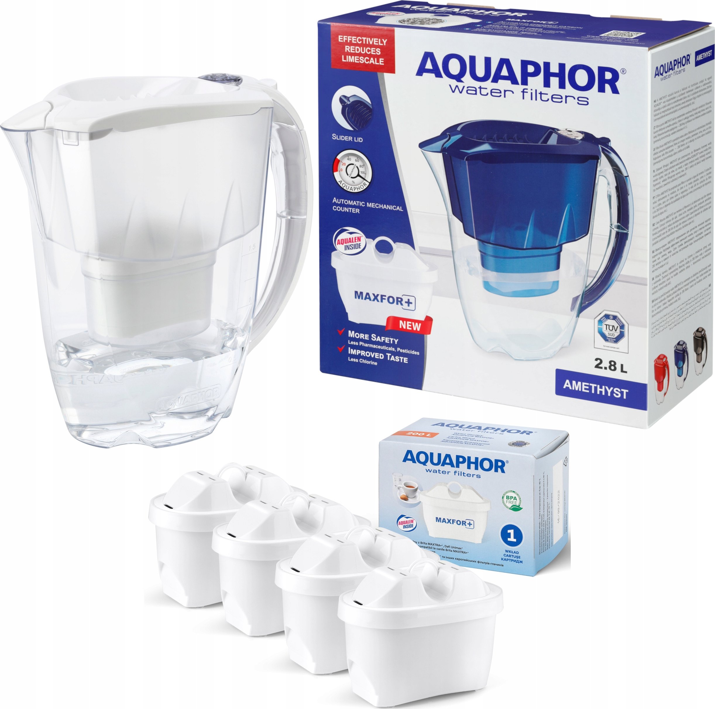 Wydajność filtracji – 4 wkłady Aquaphor Maxfor w zestawie