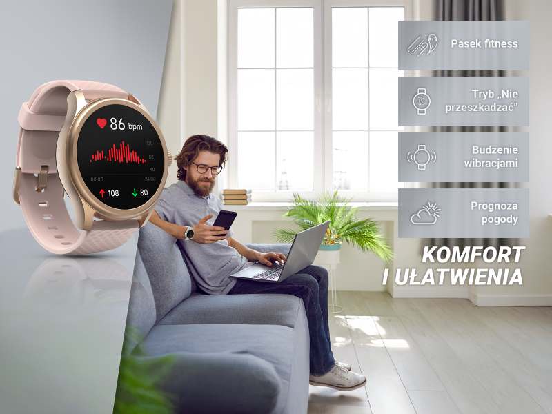 Powiadomienia w zegarku Hama Fit Watch 5010