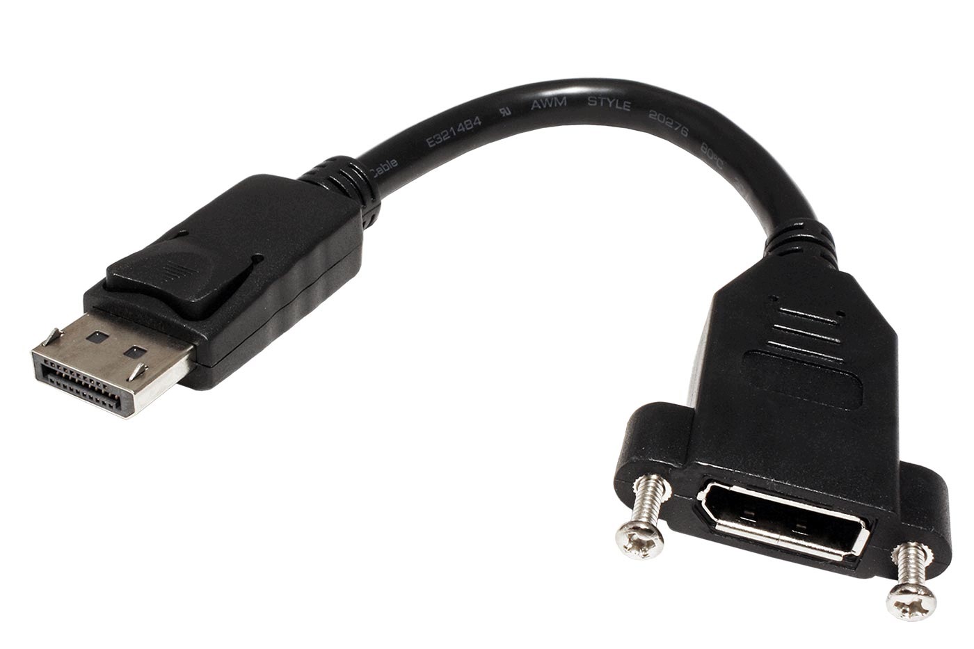 Złącza DisplayPort – Męski do żeńskiego z flangą