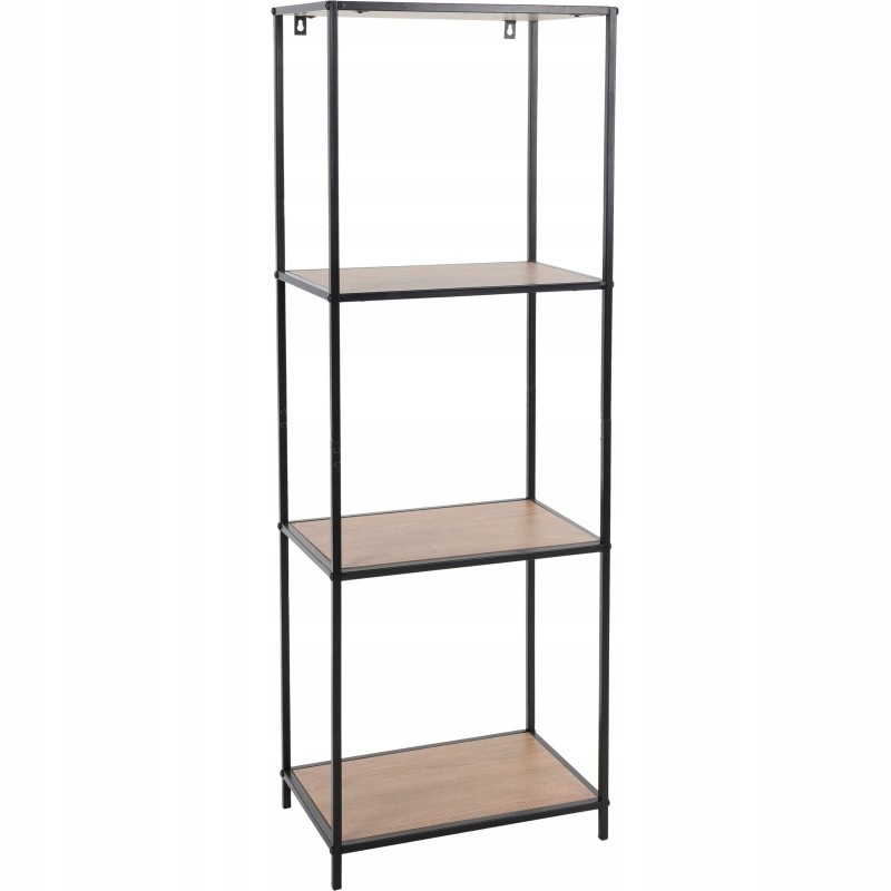 Regał z 3 półkami 45x30x130 cm czarny – Idealne rozwiązanie do Twojego wnętrza