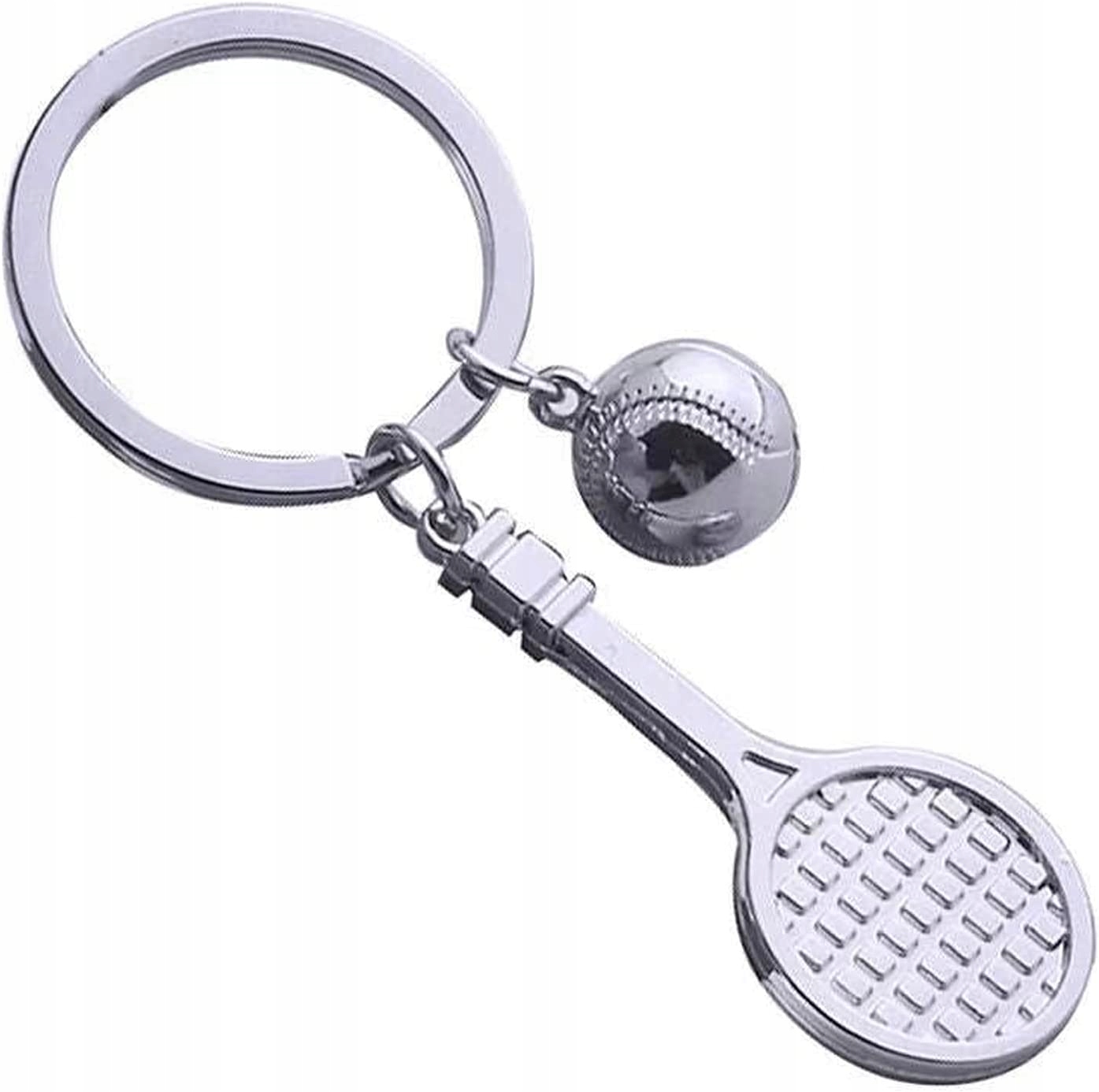 Brelok Tenisisty - Rakieta Tenisowa z Piłeczką – Idealny dodatek dla miłośników tenisa