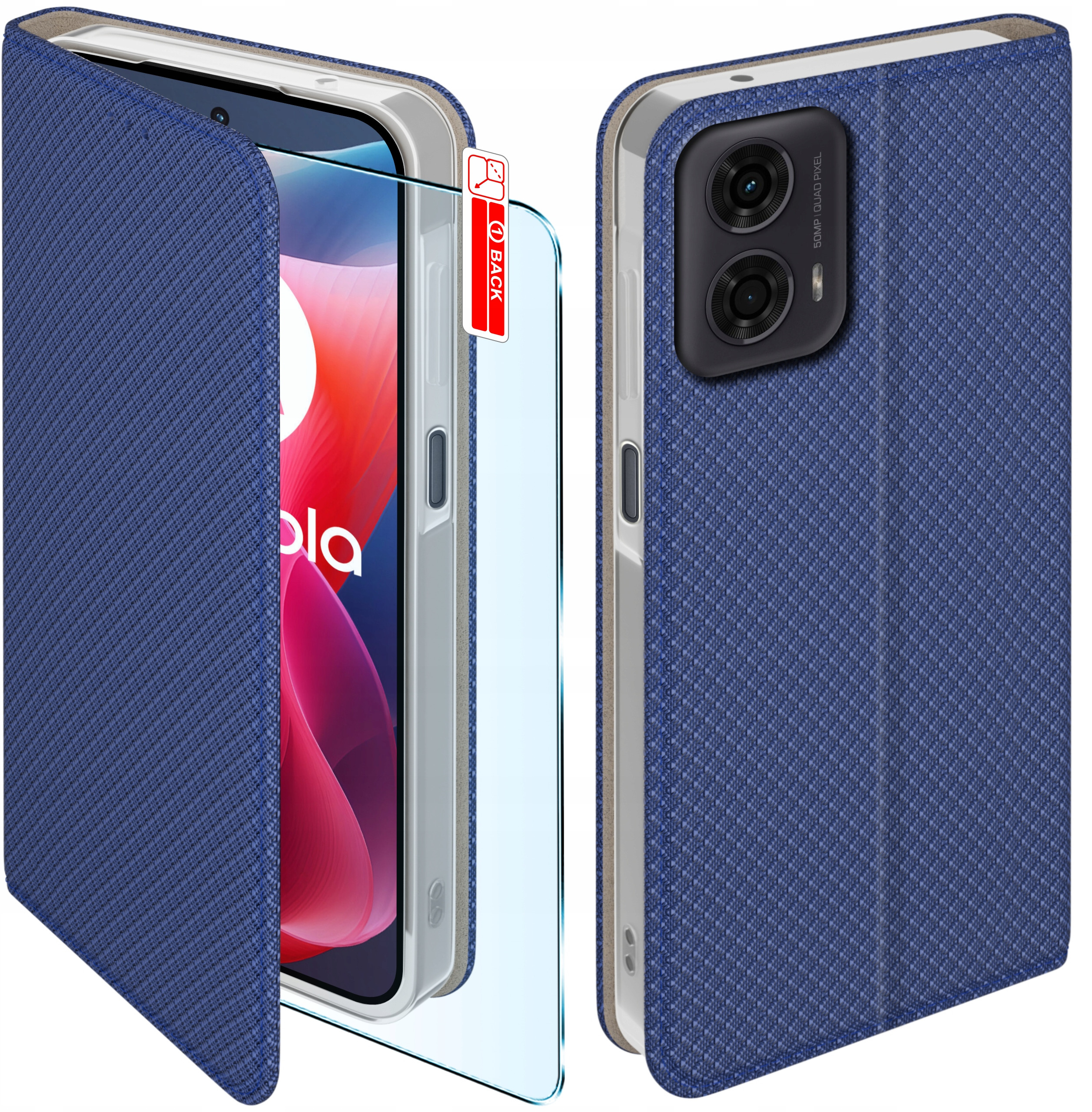 Etui do Motorola Moto G24 | G24 POWER | G04 SMART MAGNET CASE PORTFEL + SZKŁO – Ochrona i styl w jednym
