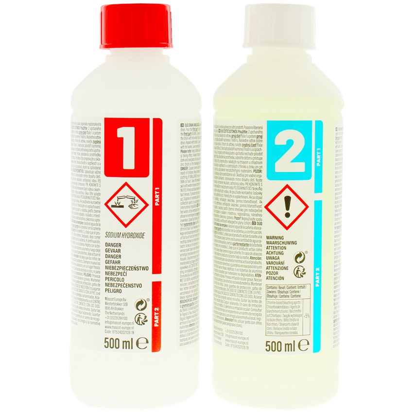 Dwuskładnikowa formuła dla dogłębnego oczyszczania rur