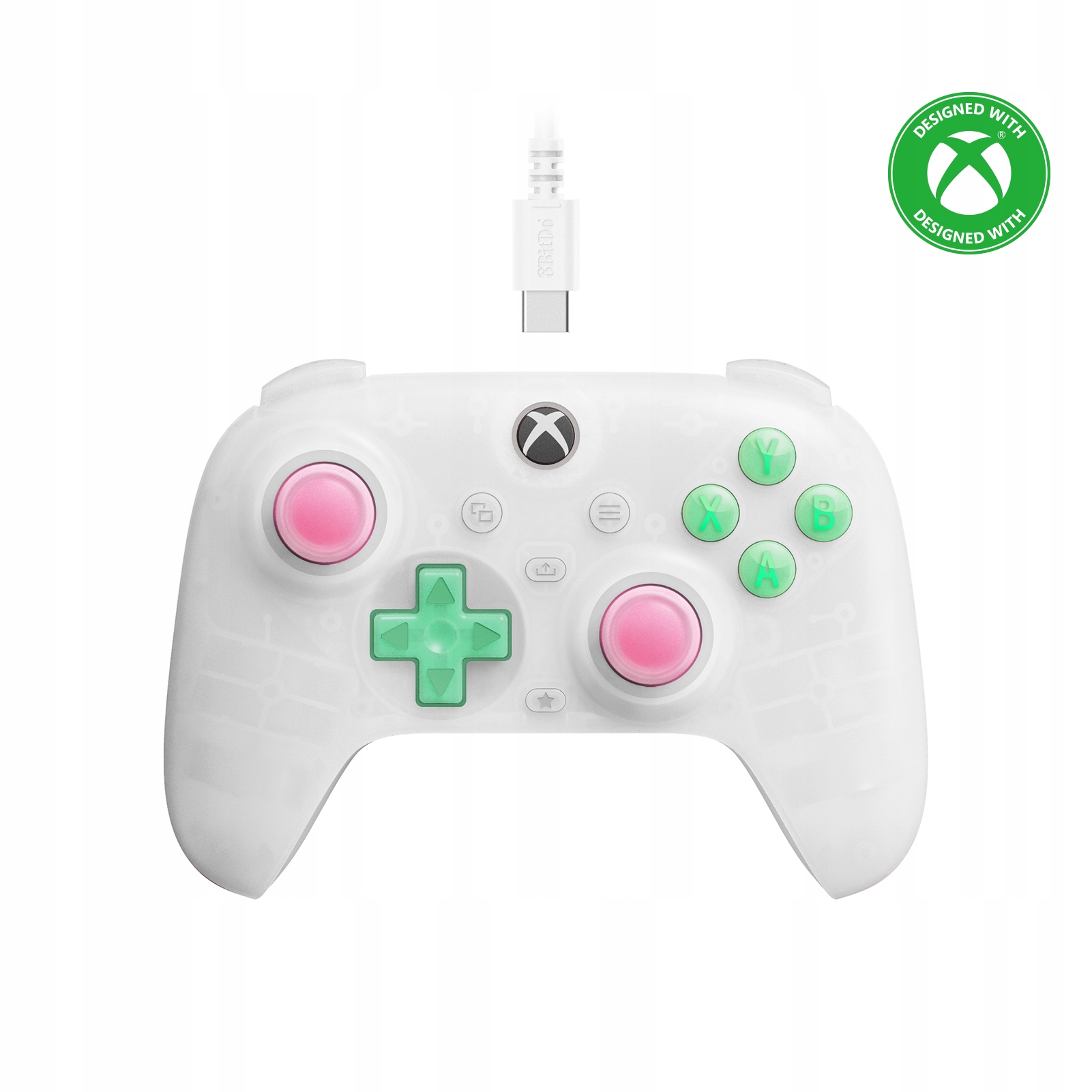 8bitdo Gamepad Ultimate Mini Przewodowy Xbox Pad Clear BIAŁY – Idealny dla graczy