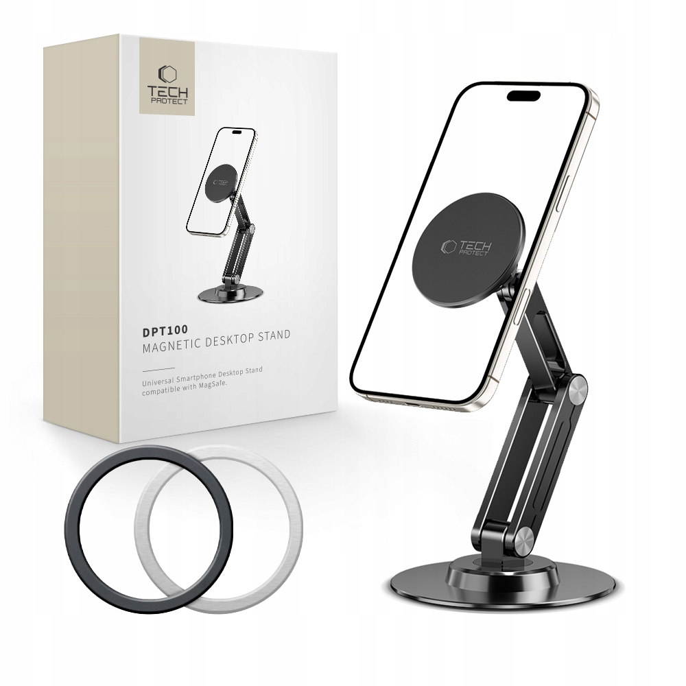 TECH-PROTECT DPT100 UNIWERSALNA MAGNETYCZNA PODSTAWKA MAGSAFE DO TELEFONÓW CZARNA – Elegancka podstawka do smartfonów