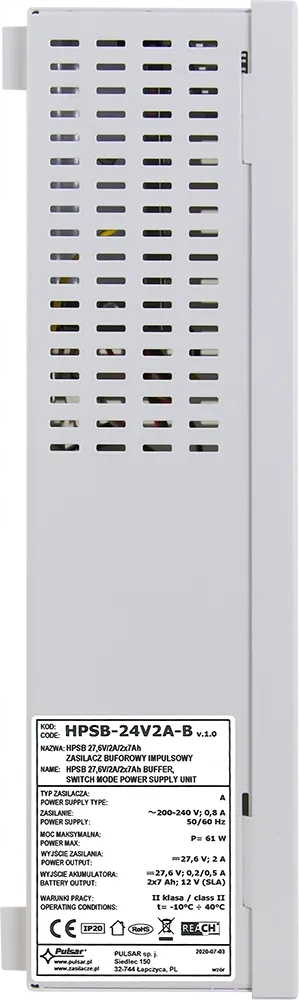 Wymiary i sygnalizacja pracy diodami LED