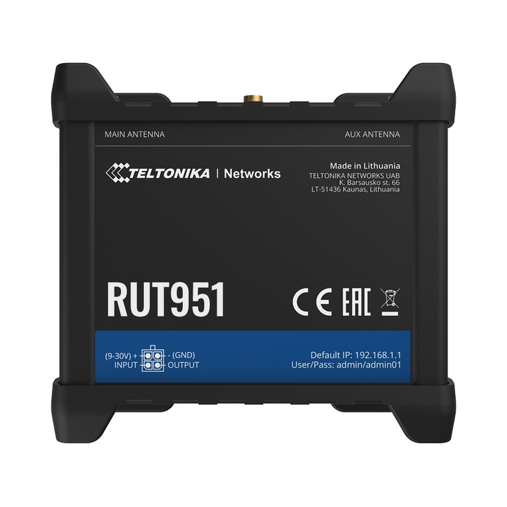 Промышленный роутер Teltonika RUT951 PoE+ 4G LTE Cat 4 Dual SIM Wi-Fi 4