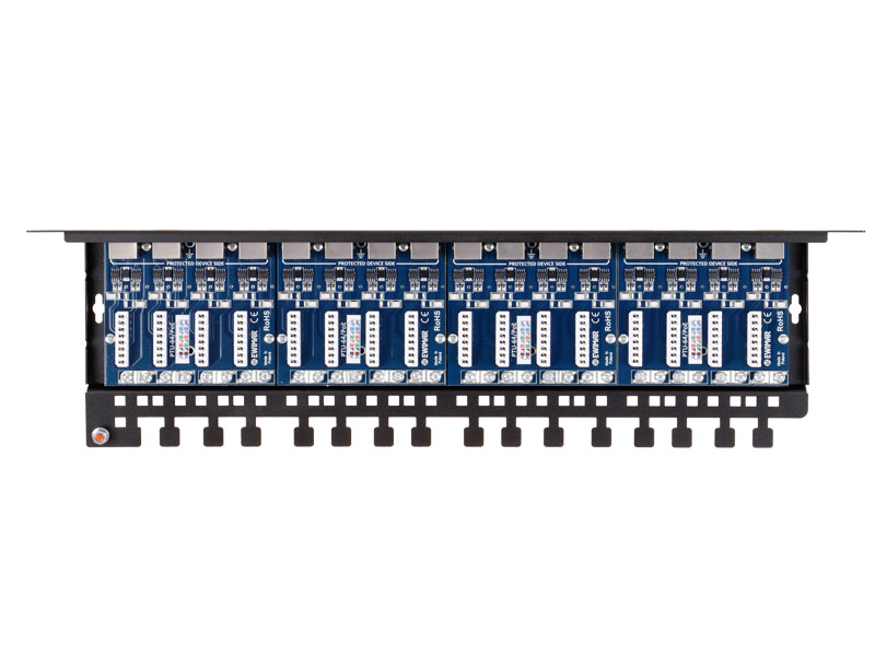 PTU-616R-ECO* /PoE – 16-kanałowy patch panel z ochroną przeciwprzepięciową