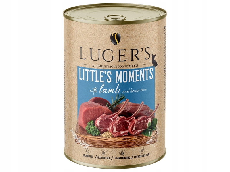Karma mokra dla psów małych ras Luger's Little's Moments z jagnięciną i ryżem brązowym 400 g – Idealny wybór dla Twojego pupila
