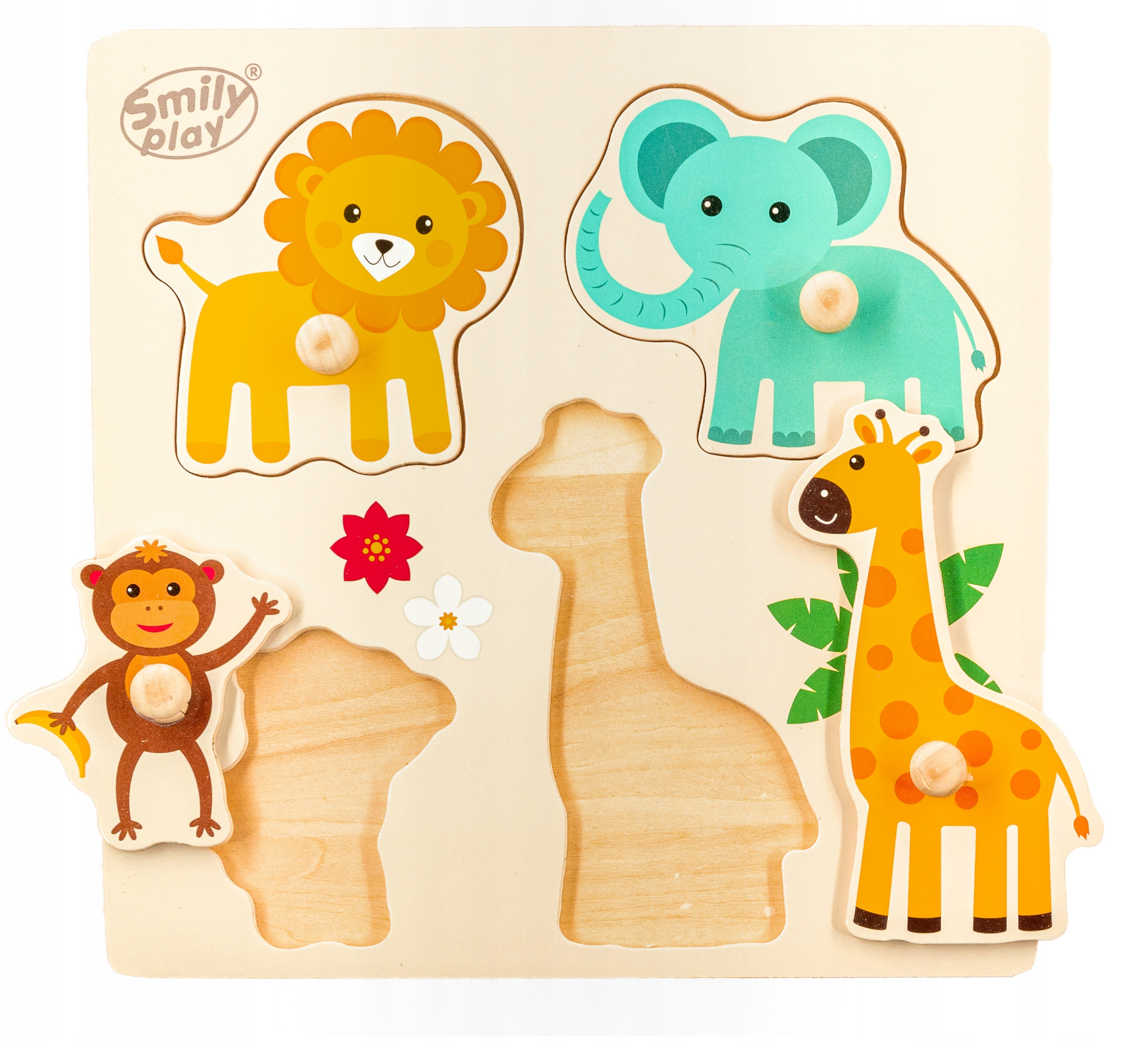 Zabawka w duchu Montessori z naturalnego drewna