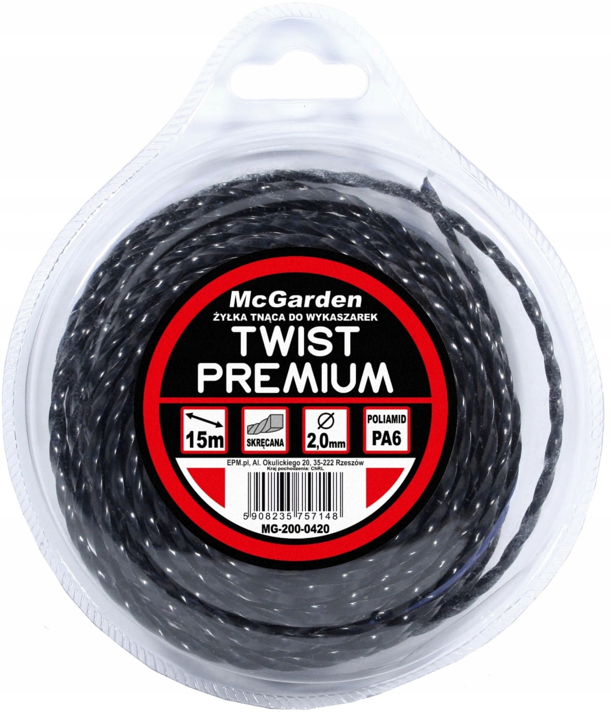 Żyłka do wykaszarki McGarden TWIST PREMIUM 2.4MM 15M – Doskonałe narzędzie do pielęgnacji ogrodu