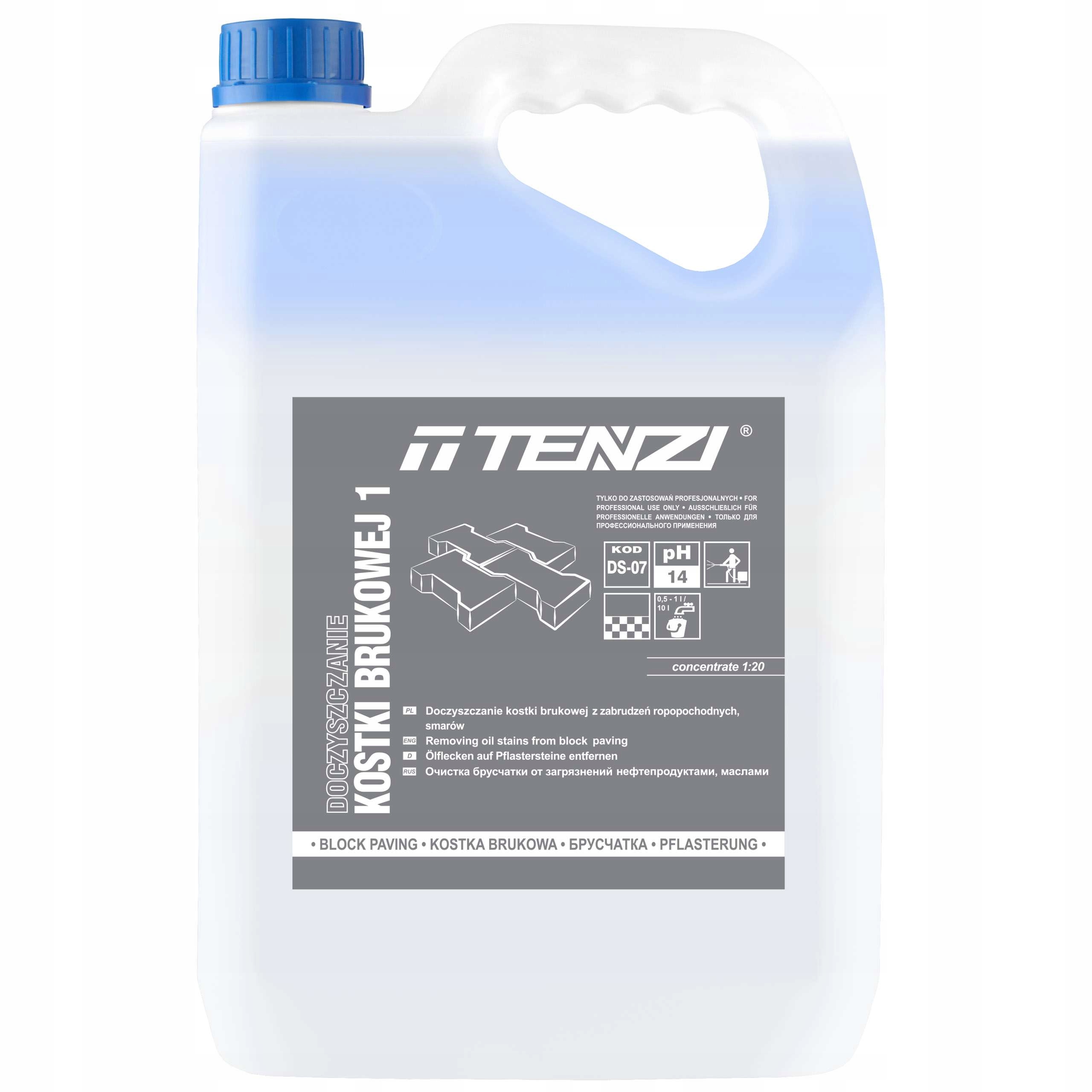 Tenzi ŚRODEK DO CZYSZCZENIA KOSTKI BRUKOWEJ 5L – Skuteczne czyszczenie dla Twojej kostki
