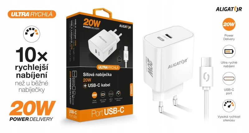 Szybka ładowarka ALIGATOR PD 20W – Wydajne ładowanie w biurze