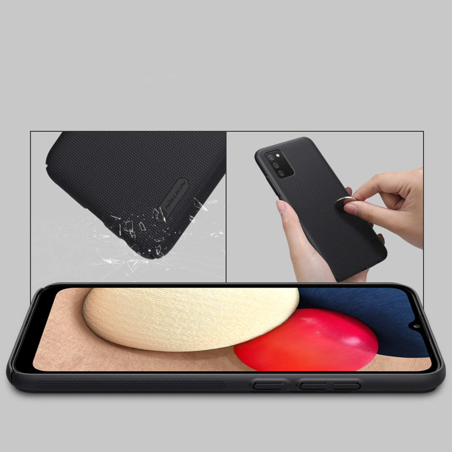 Etui Nillkin Frosted Shield dla Samsung Galaxy A02s EU - Jakość materiałów to podstawa!
