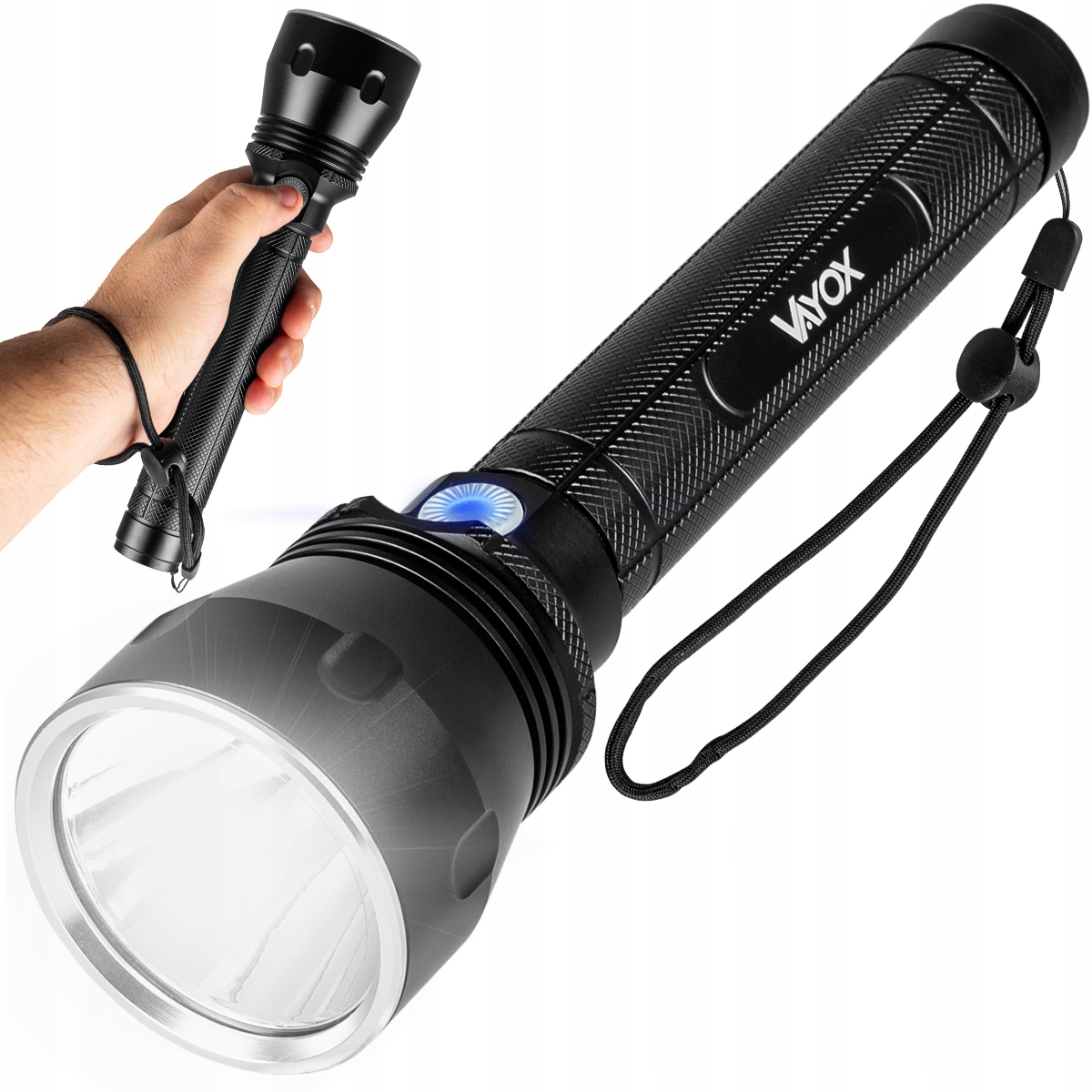 Latarka akumulatorowa taktyczna 1570lm 20W SFT40 LED 8400mAh VA0253 VAYOX – Niezawodna w każdych warunkach