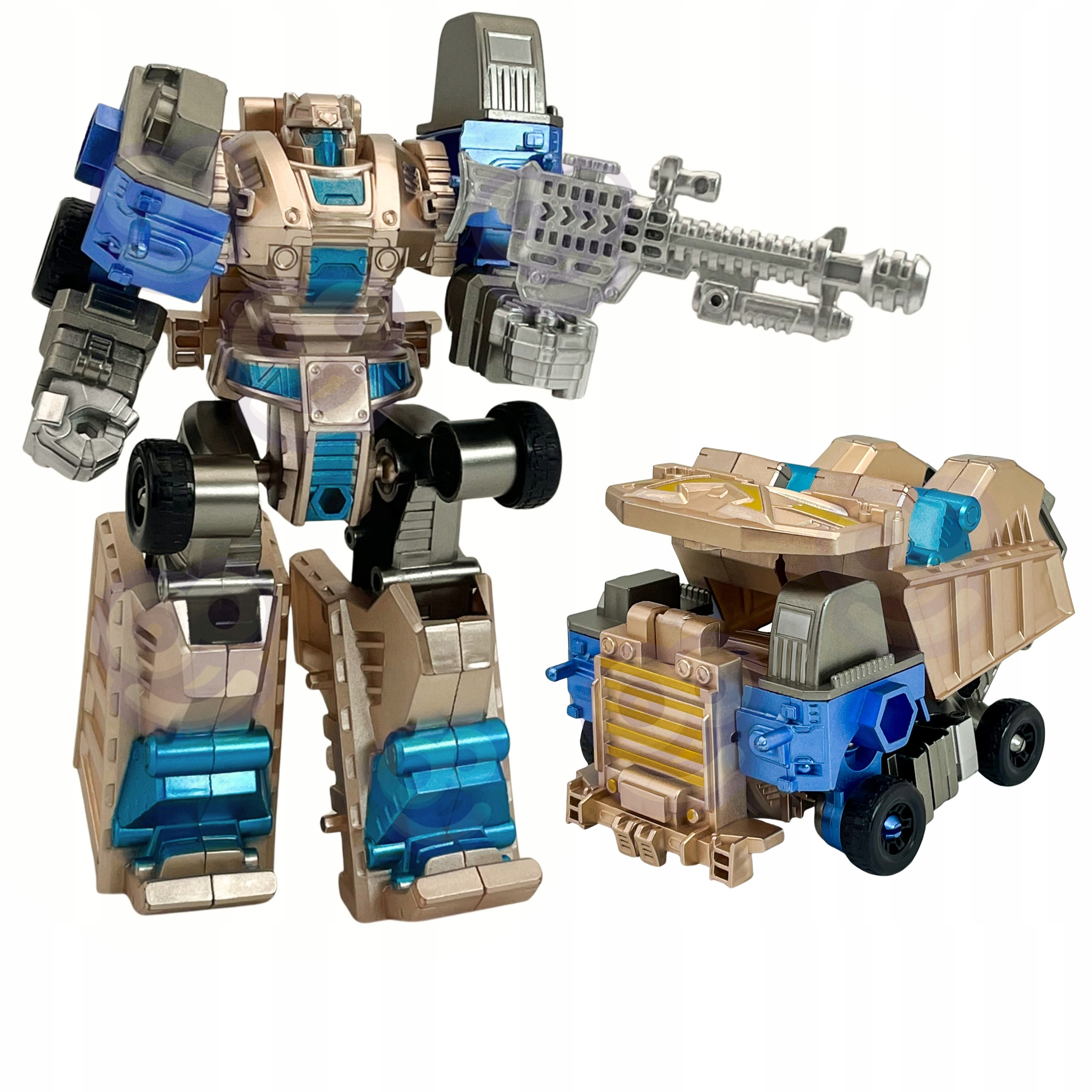 Dynamiczna transformacja z pojazdu budowlanego w robota