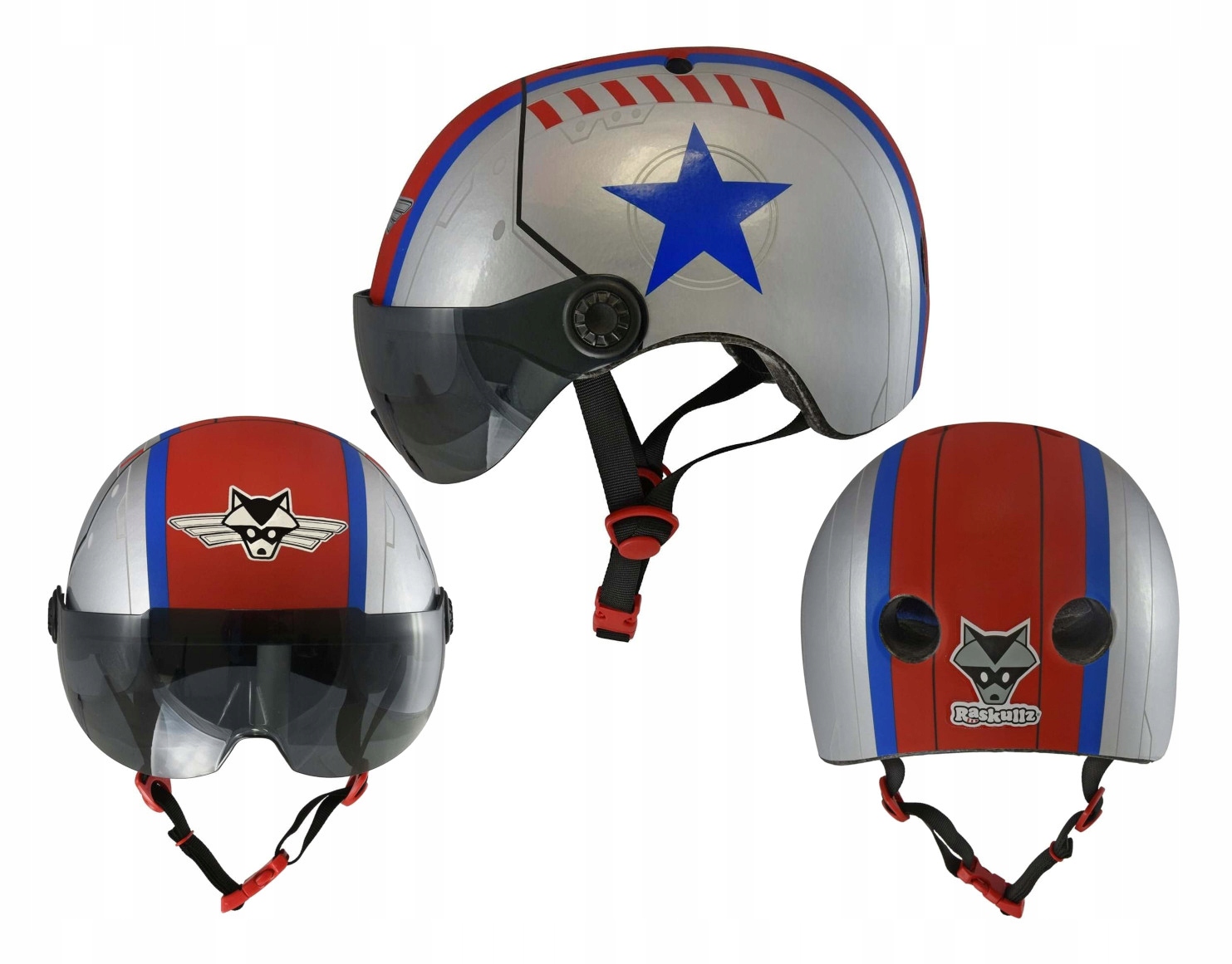 Kask dziecięcy juniorski RASKULLZ FLYING ACE – Bezpieczna przygoda na rowerze