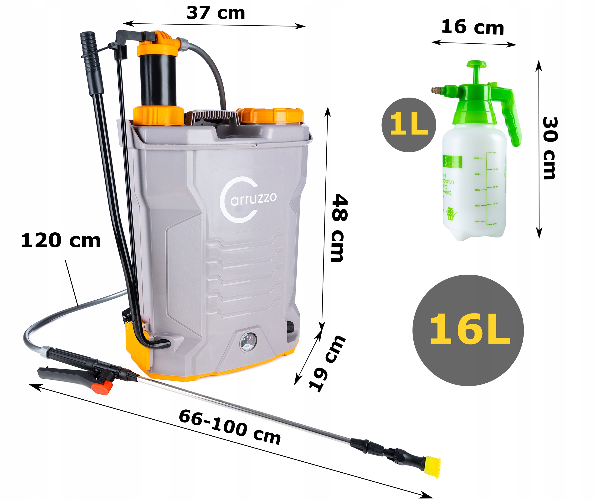 Duża pojemność zbiornika 16 litrów