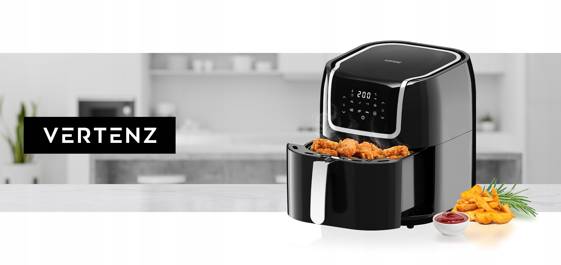 Frytkownica Beztłuszczowa Duża Mocna 7.7 L 1800W – Gotowanie w Twojej Kuchni