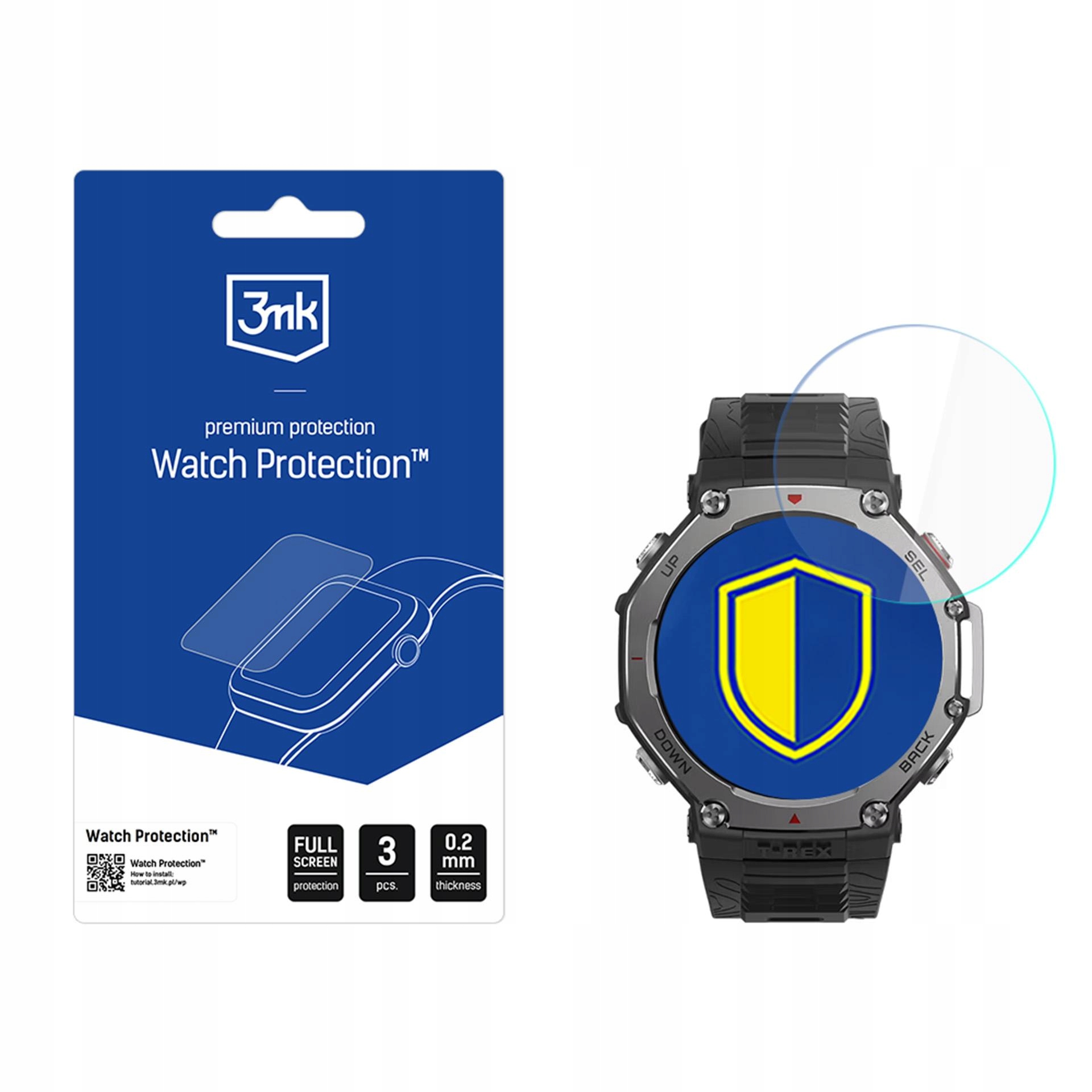 Folia 3MK ARC Watch Fullscreen do Amazfit T-Rex 3 – Ochrona Twojego smartwatcha