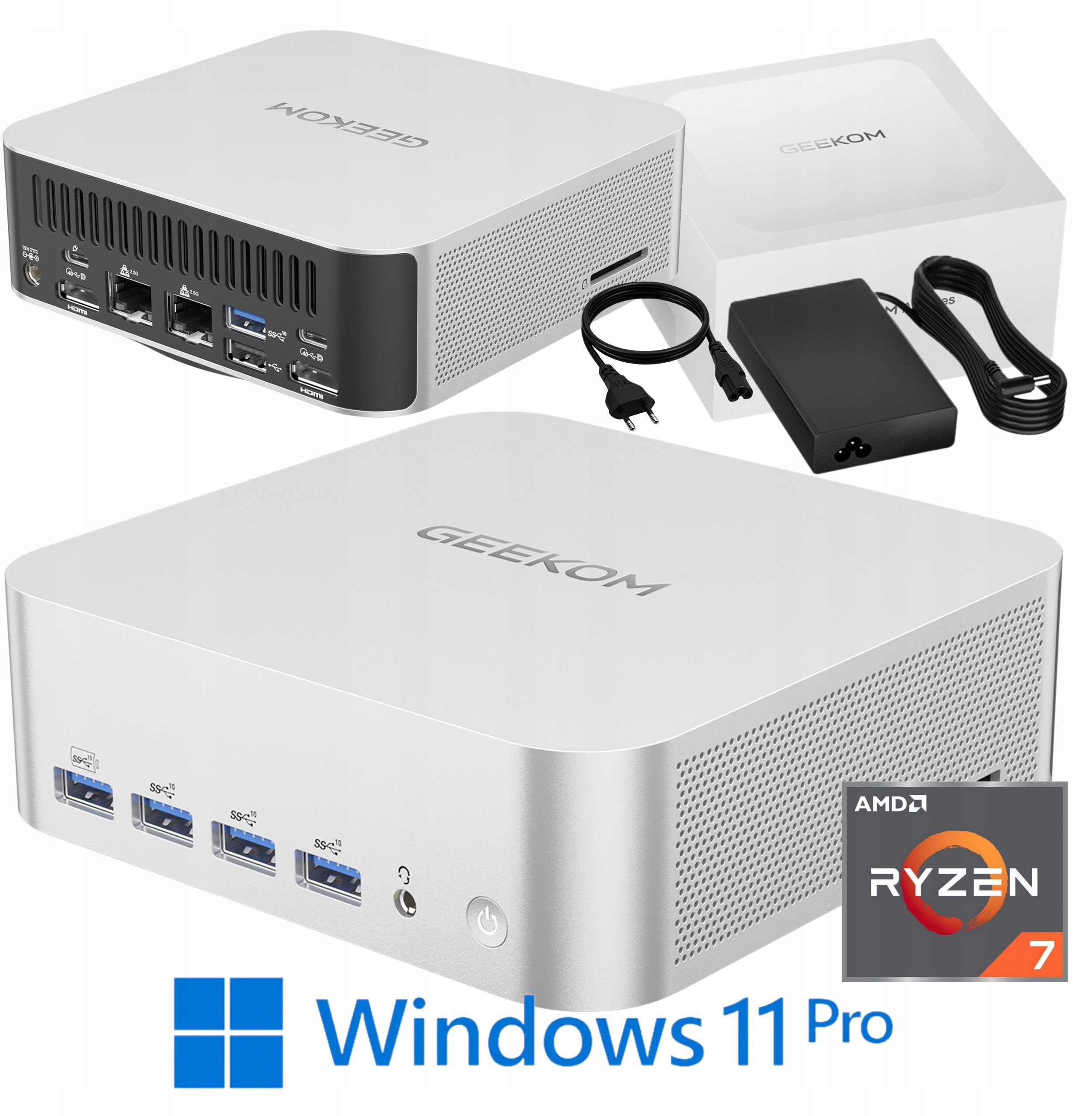 Mini PC GEEKOM A8 Max Ryzen 7 8745HS 32GB RAM 1TB SSD + Win11 Pro – Wydajność w kompaktowej formie
