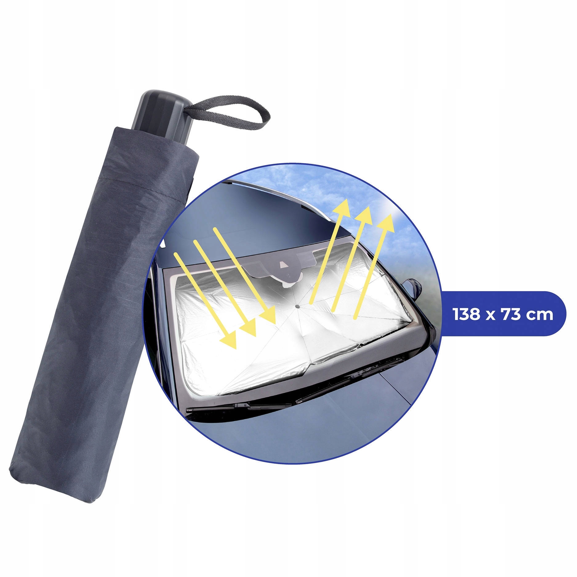 Maximex Osłona przeciwsłoneczna do samochodu – Ochrona wnętrza przed przegrzewaniem