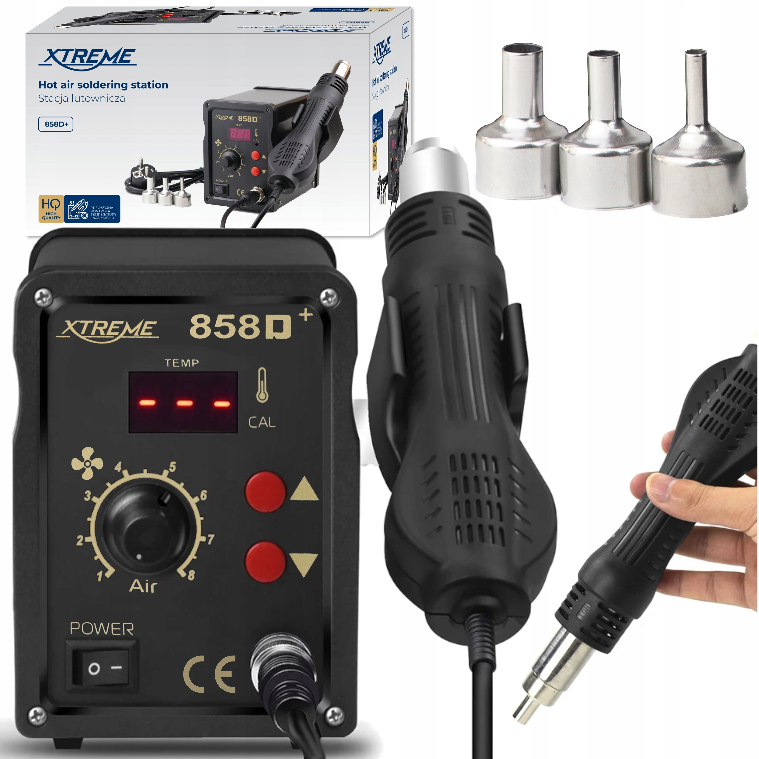 Stacja lutownicza PR-ZD-858D+ – Wydajne narzędzie do lutowania na gorące powietrze