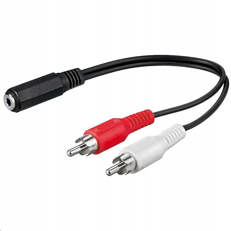 Jack 3.5mm - RCA (Cinch) x2 0.2m czarny – Idealne połączenie audio