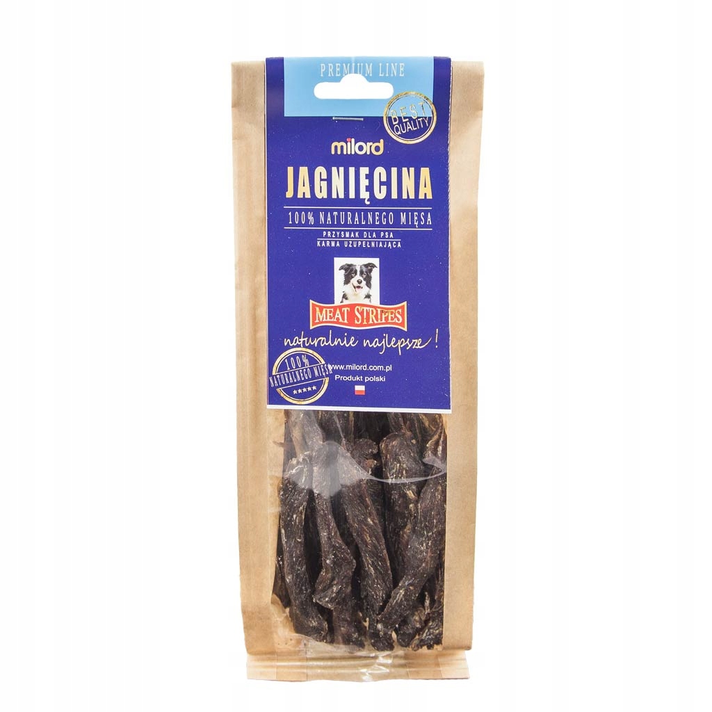 Przysmak dla psa jagnięcina paski 150 g – przyjemność dla Twojego pupila