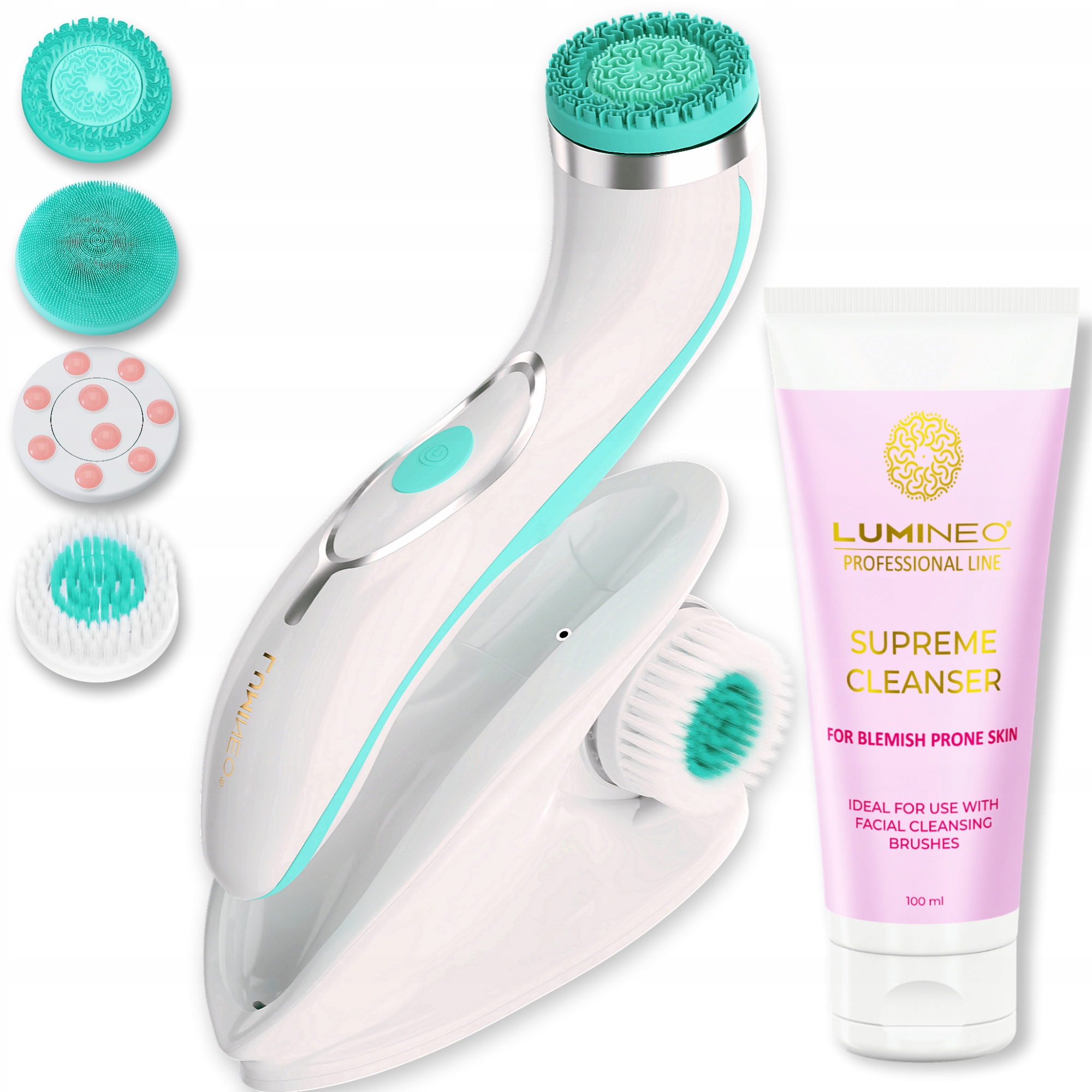 LUMINEO Professional Line Szczoteczka do twarzy Brush Pro turkusowa – Twoja tajemnica pięknej skóry