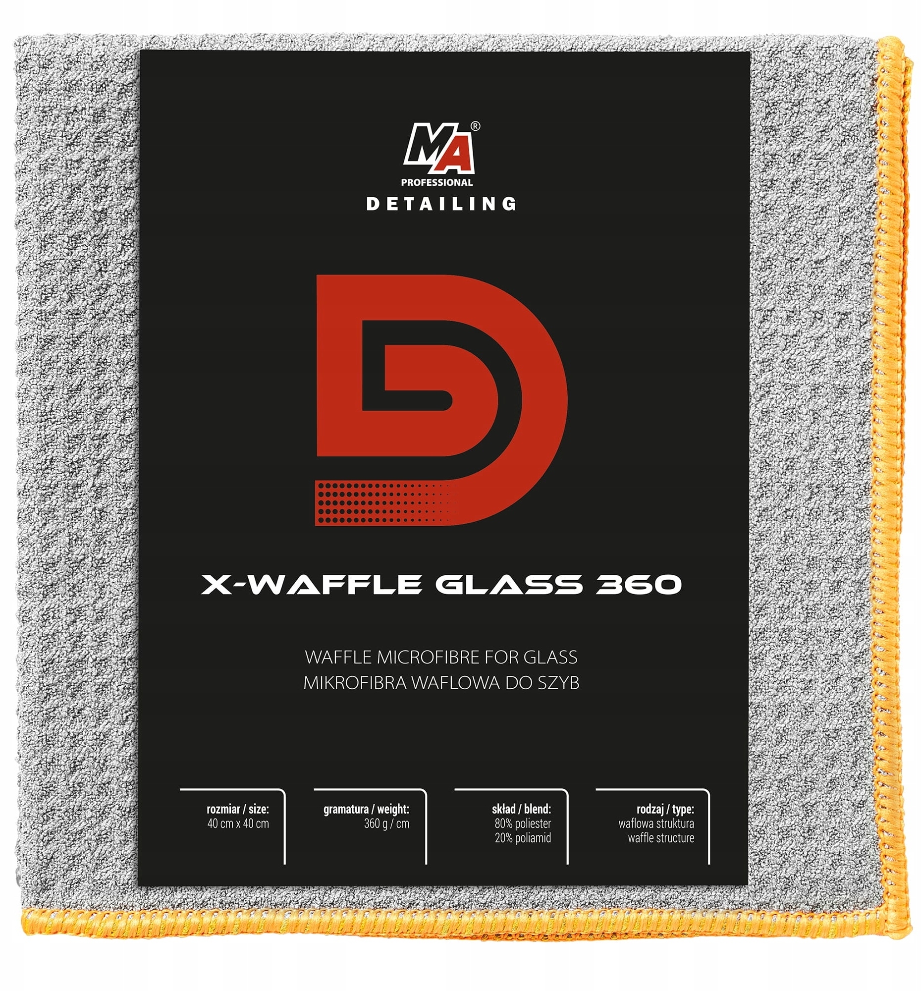 Mikrofibra waflowa do szyb X-WAFFLE 360GSM – Idealne rozwiązanie do czyszczenia