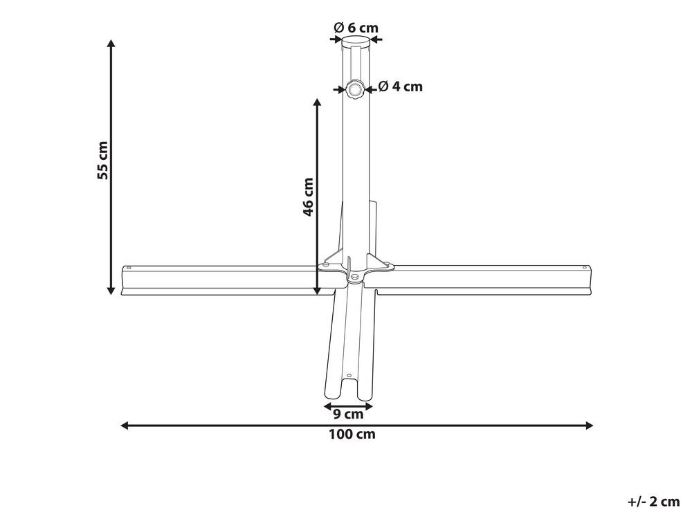 Wymiary i waga podstawy pod parasol