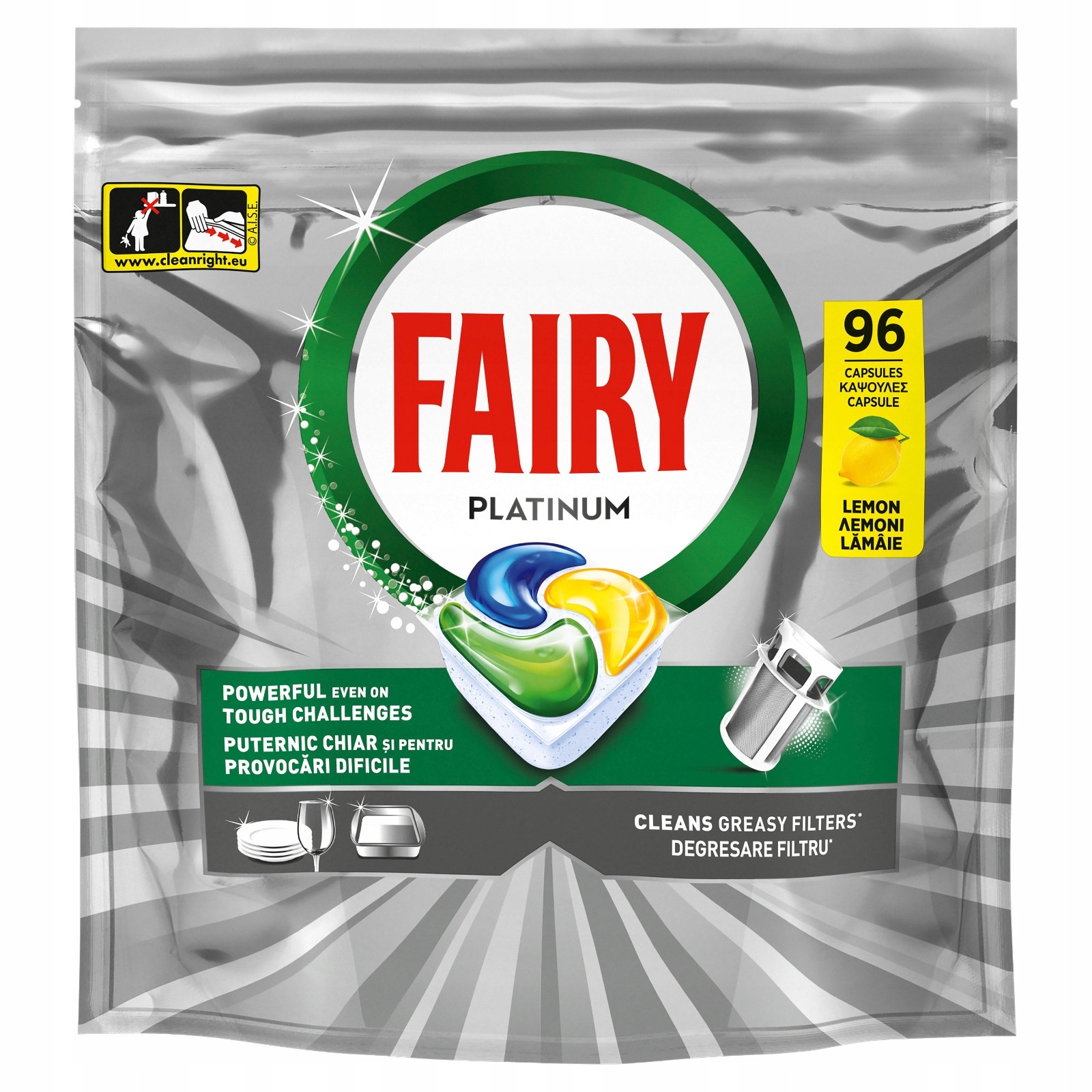 Kapsułki do zmywarki FAIRY Professional Platinum Lemon – Doskonałe czyszczenie dla Twojej kuchni