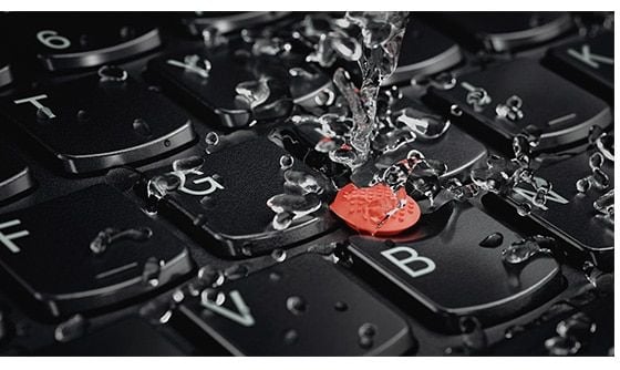 Lenovo ThinkPad A475 Detail View of Water Resistant Keyboard