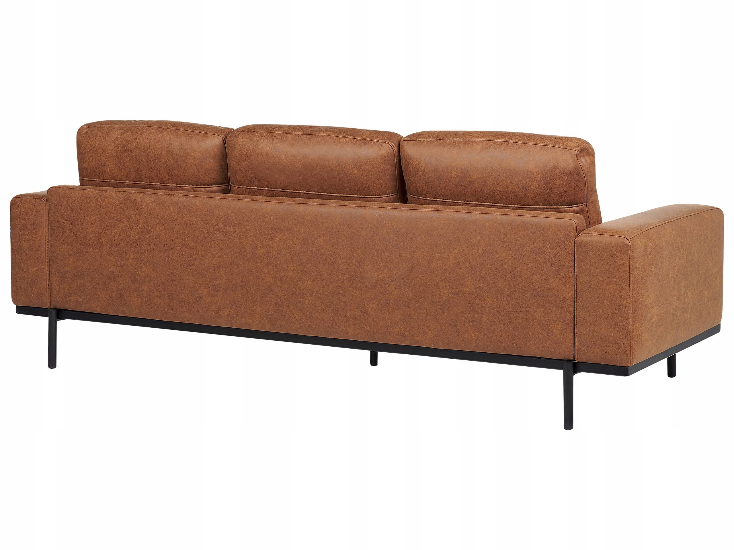 Sofa 3-osobowa brązowa SOVIK – Elegancja i komfort w Twoim wnętrzu