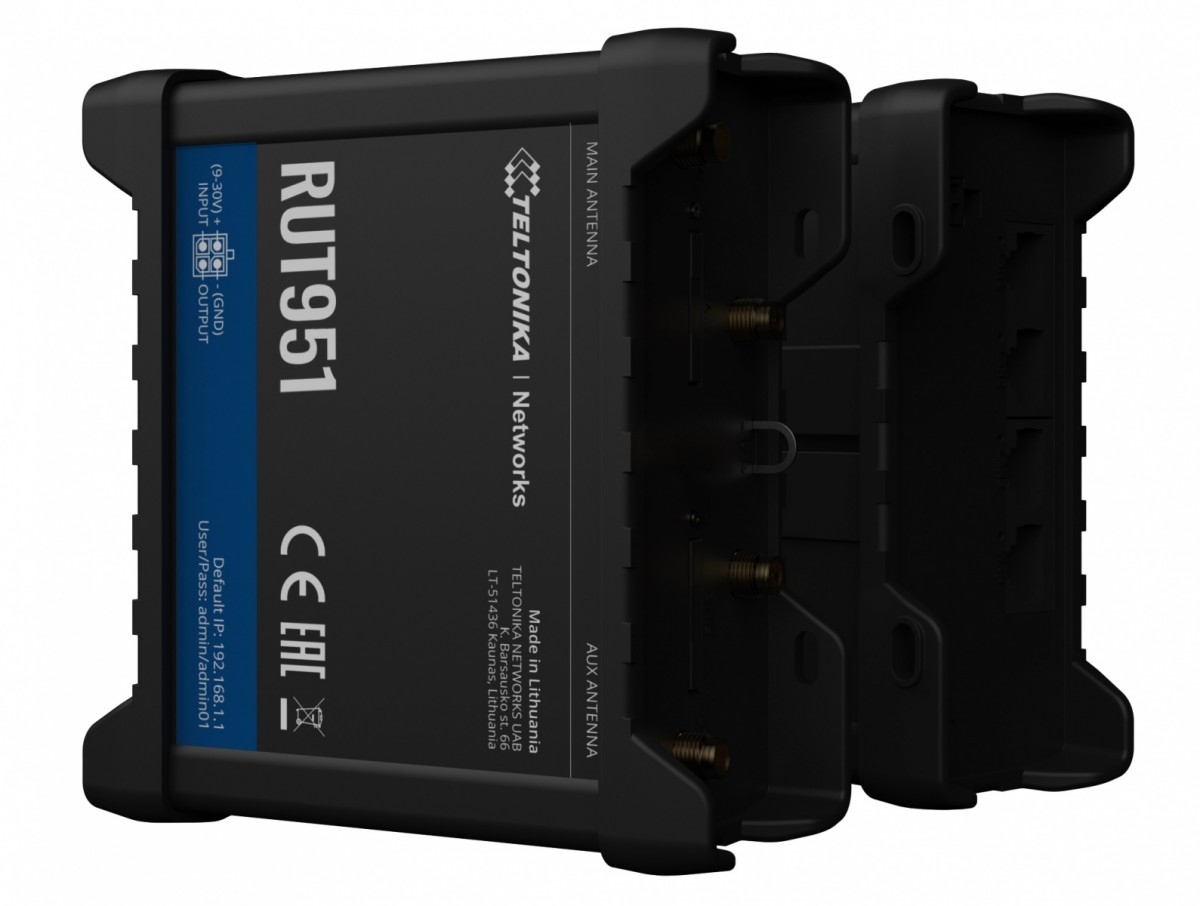 Промышленный роутер Teltonika RUT951 PoE+ 4G LTE Cat 4 Dual SIM Wi-Fi 4