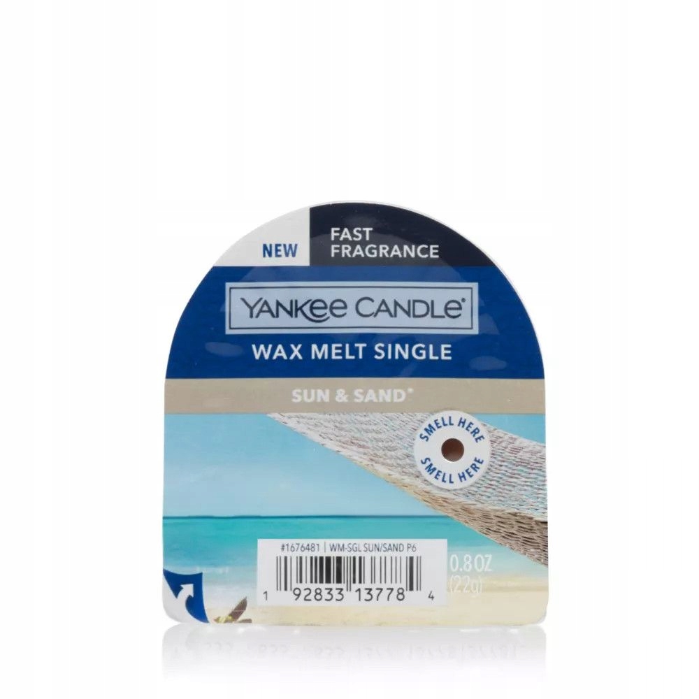 Yankee Candle Wosk zapachowy Sun & Sand 22g – Aromatyczna podróż do letnich dni