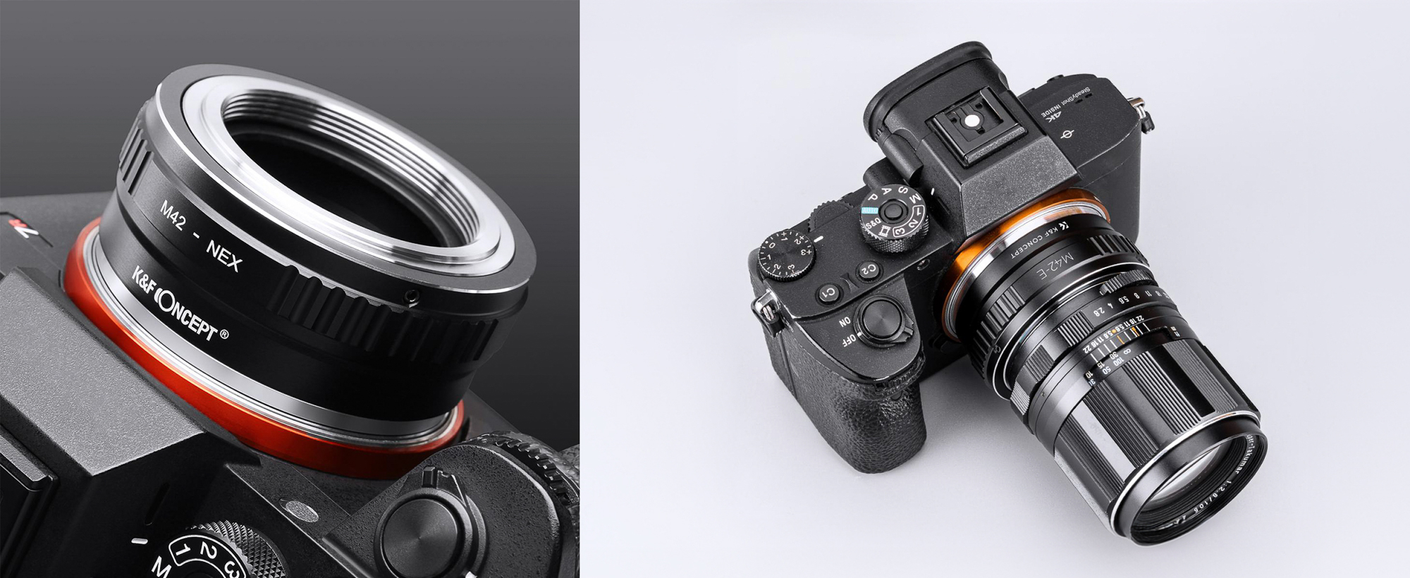 Adapter bagnetowy K&F Concept - M42 / Sony E - Perfekcyjne dopasowanie